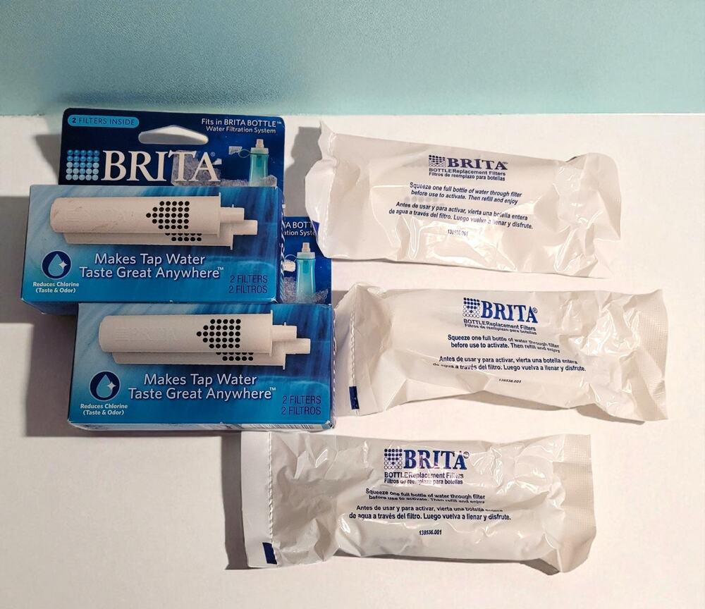 Brita Water Soft Squeeze Bottle Filter Replacement Total of 3 Filters